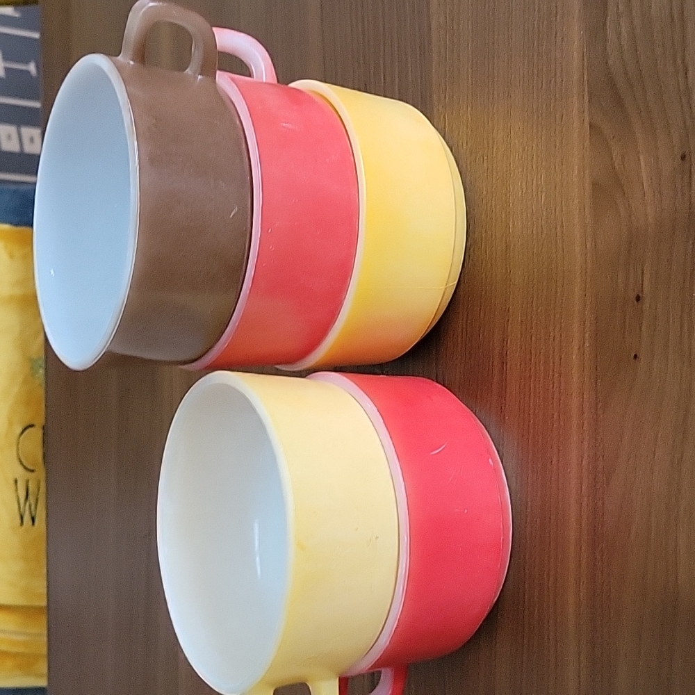 Fire King Set of 5 Stackable Soup Cup